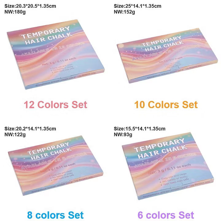 Temporary Hair Chalk Color Set