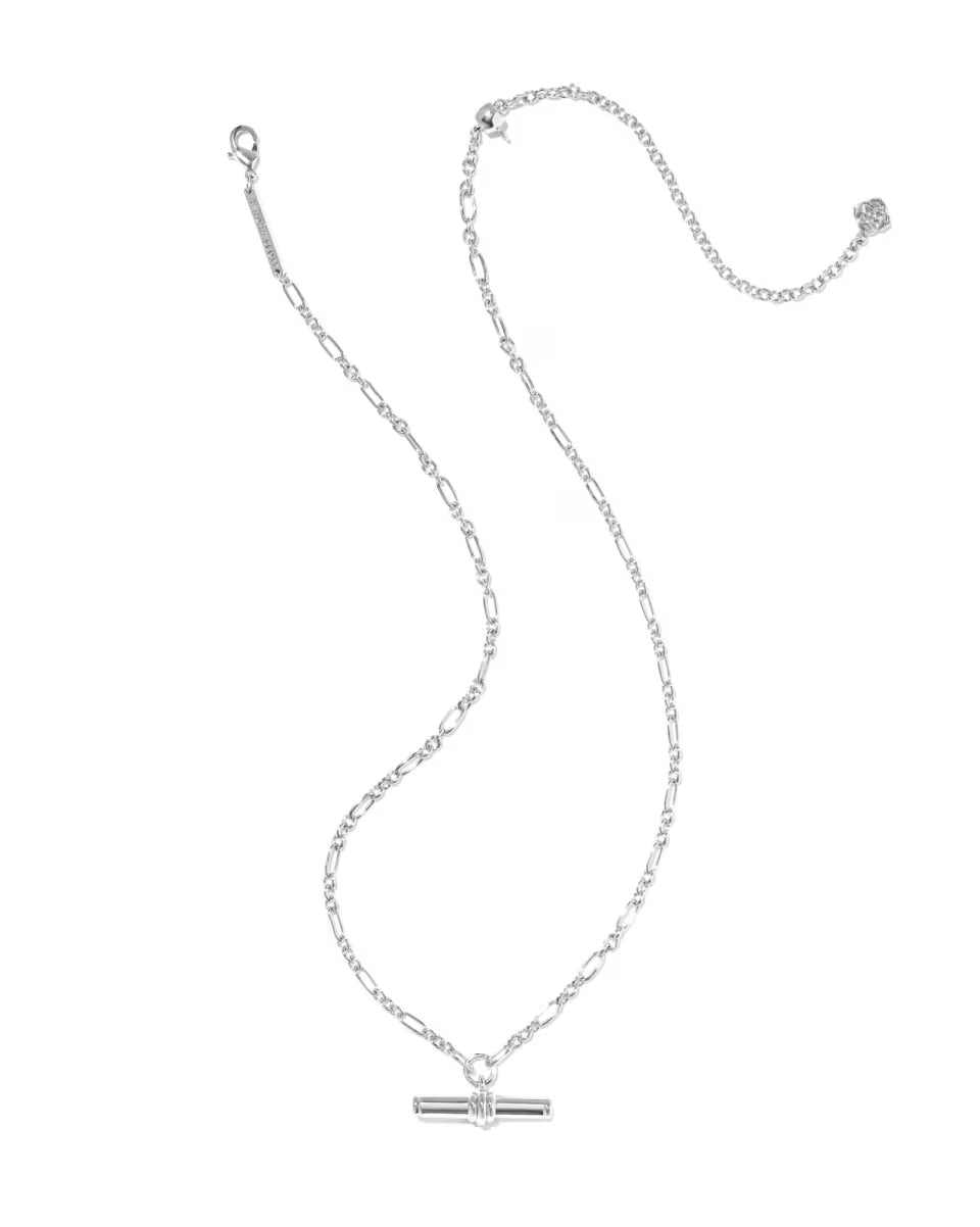 Bree Vintage Gold Metal T Bar Short Pendant Necklace