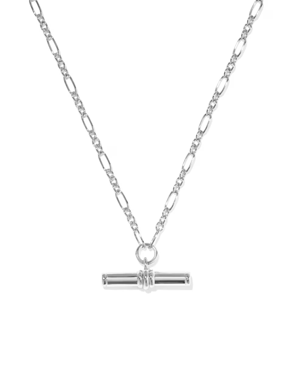 Bree Vintage Gold Metal T Bar Short Pendant Necklace