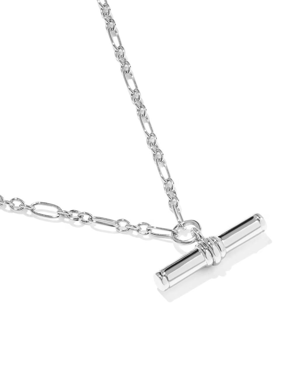 Bree Vintage Gold Metal T Bar Short Pendant Necklace