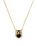 Owl Gold Short Pendant Necklace