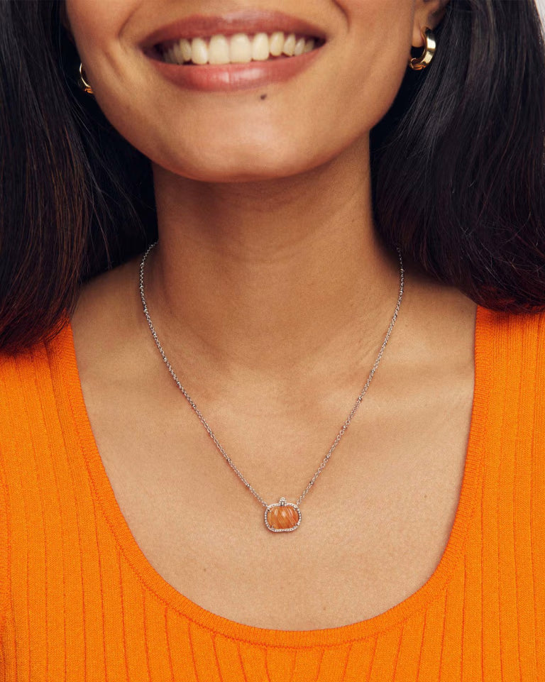 Pumpkin Gold Short Pendant Necklace